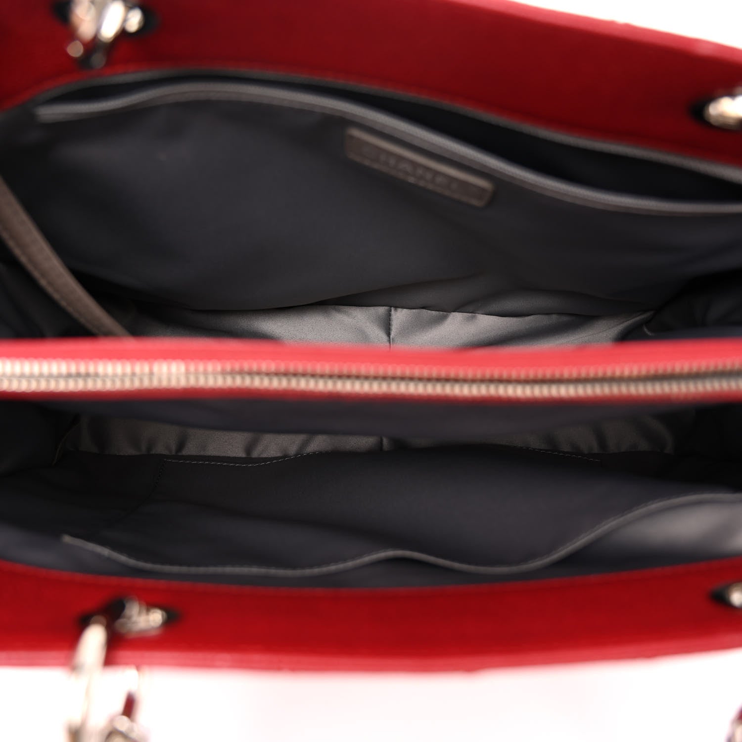 Chanel Caviar Quilted Grand Shopping Tote GST Red 5 of 10