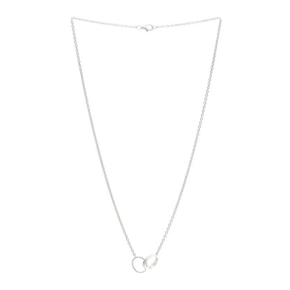 Cartier 18K White Gold Interlocking LOVE Necklace 3 of 5
