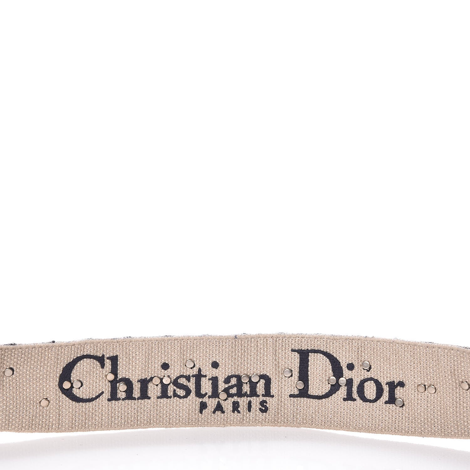 Christian Dior Oblique Studded Shoulder Strap Blue 4 of 5