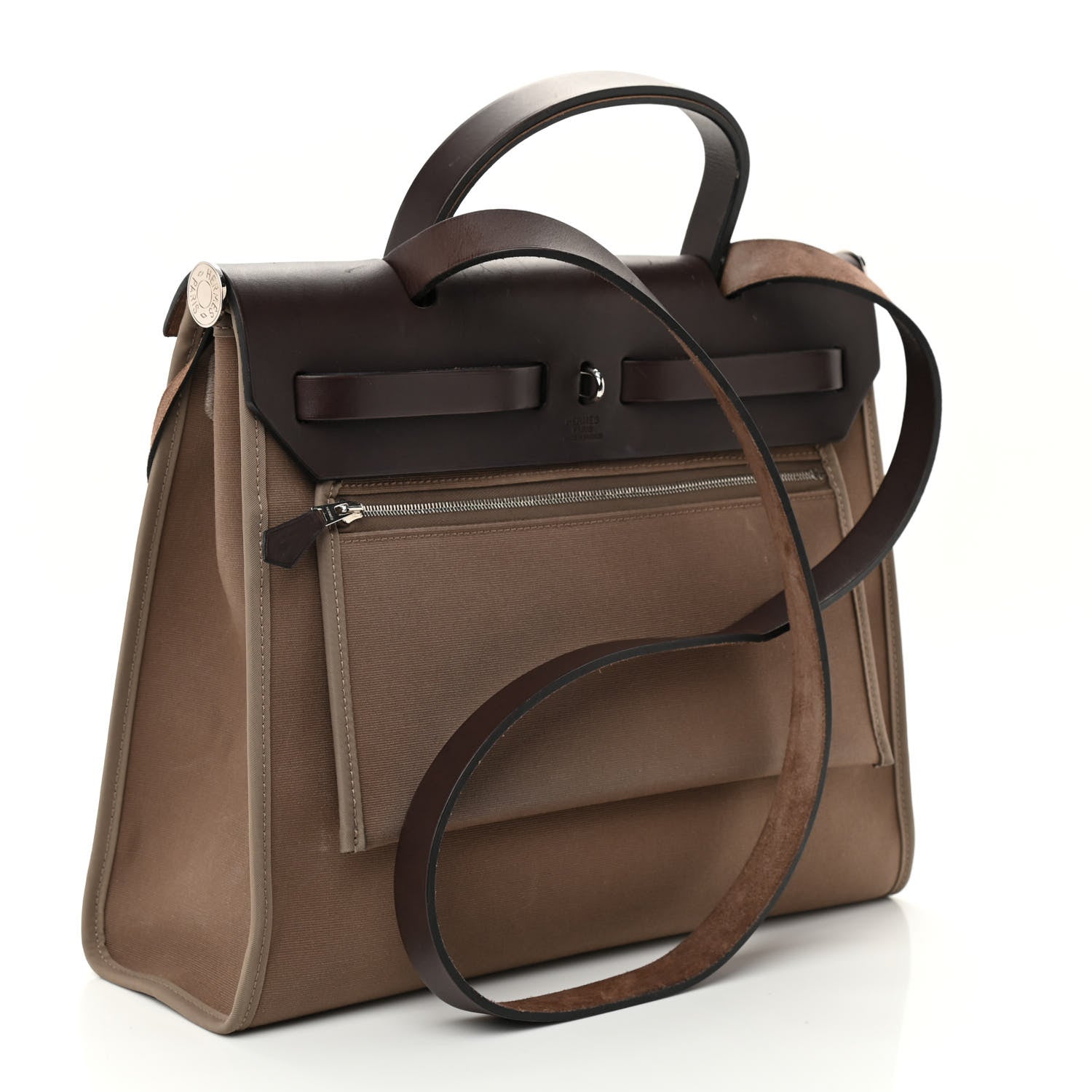 Hermes Vache Hunter Toile Herbag Zip 31 PM Etoupe Ebene 4 of 12
