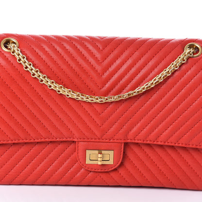 Chanel Sheepskin Chevron Quilted 2.55 Reissue 226 Flap Red 8 of 10