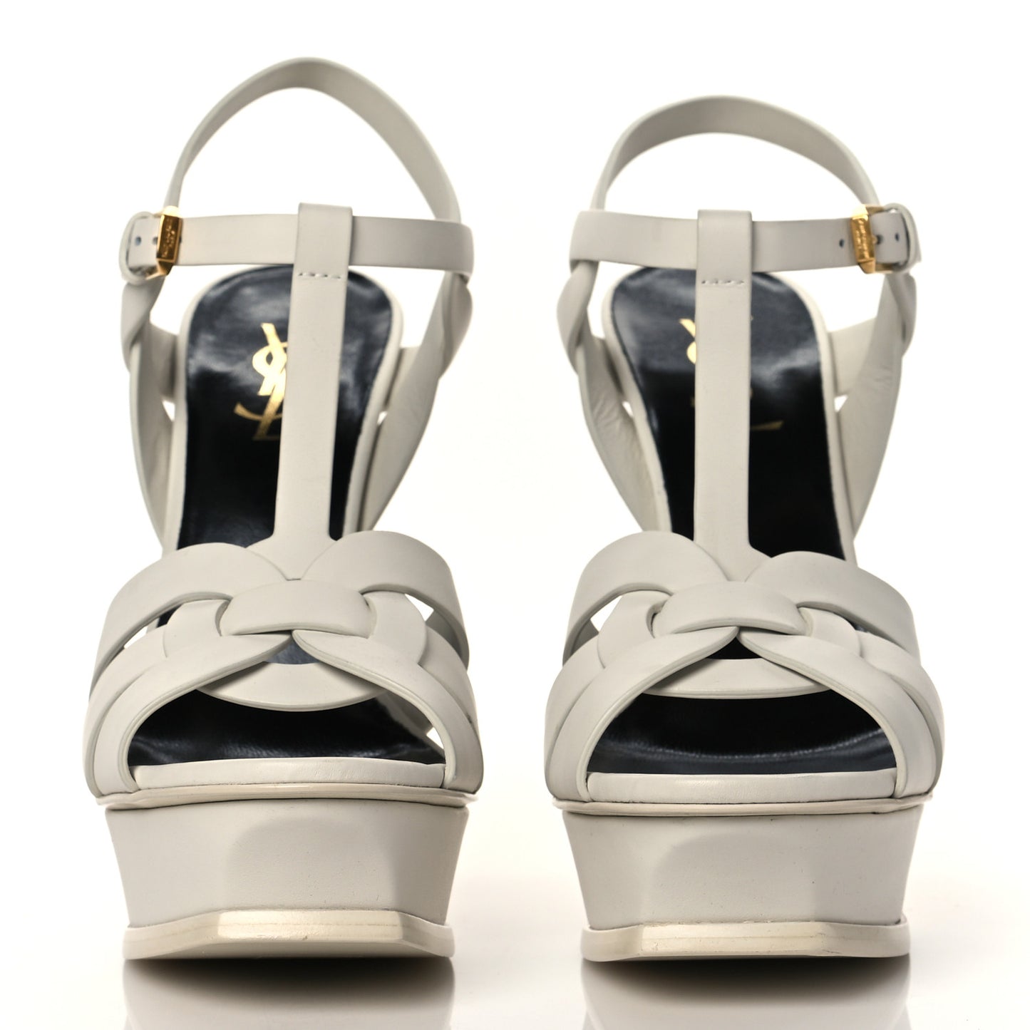 Calfskin Tribute 105 Platform Sandals 38.5 Porcellana