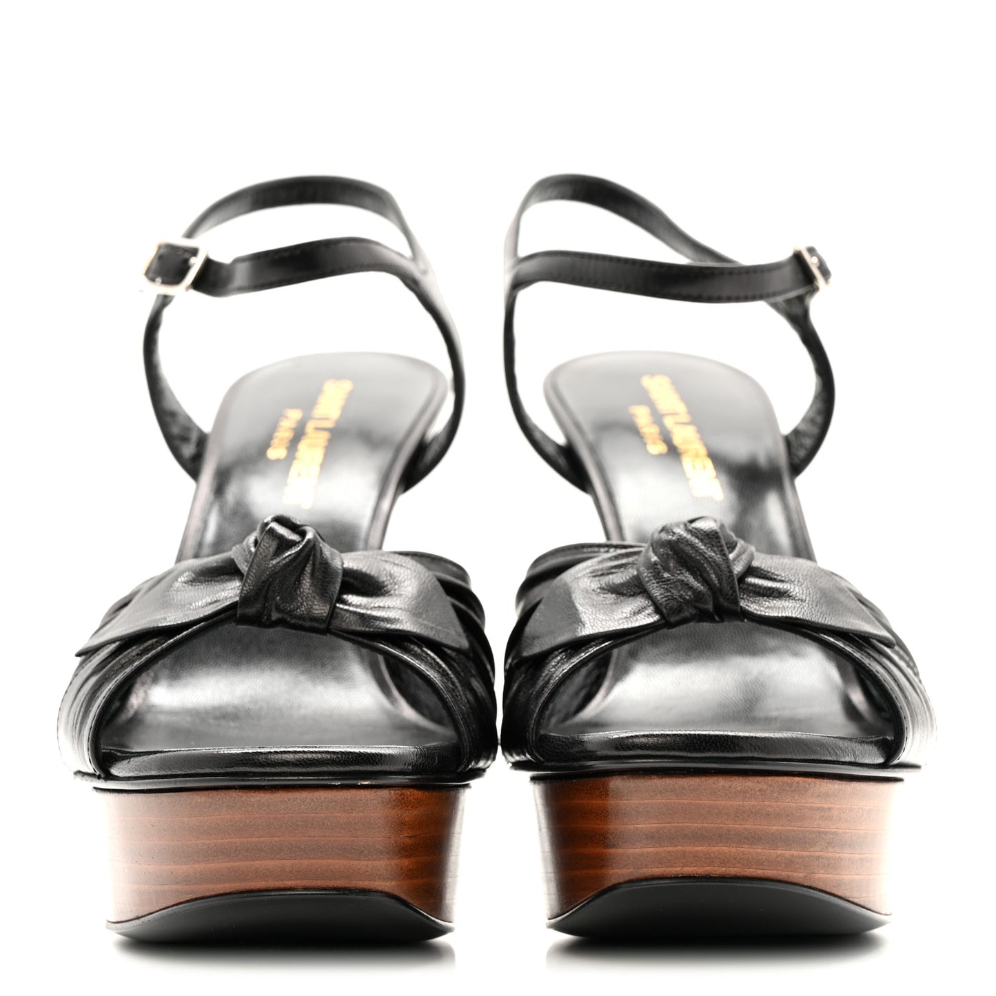 Vendome Bianca Bow Sandals 36.5 Black