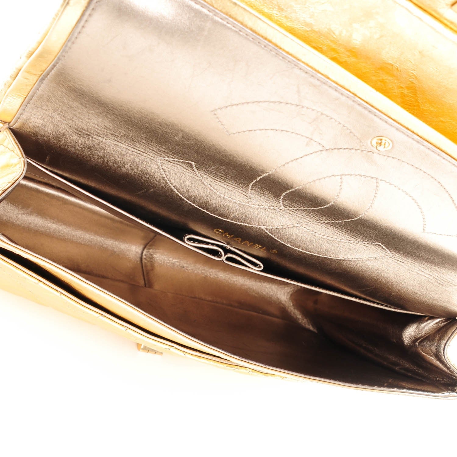 Chanel Metallic Aged Calfskin Quilted 2.55 Reissue 227 Flap Gold 5 of 7