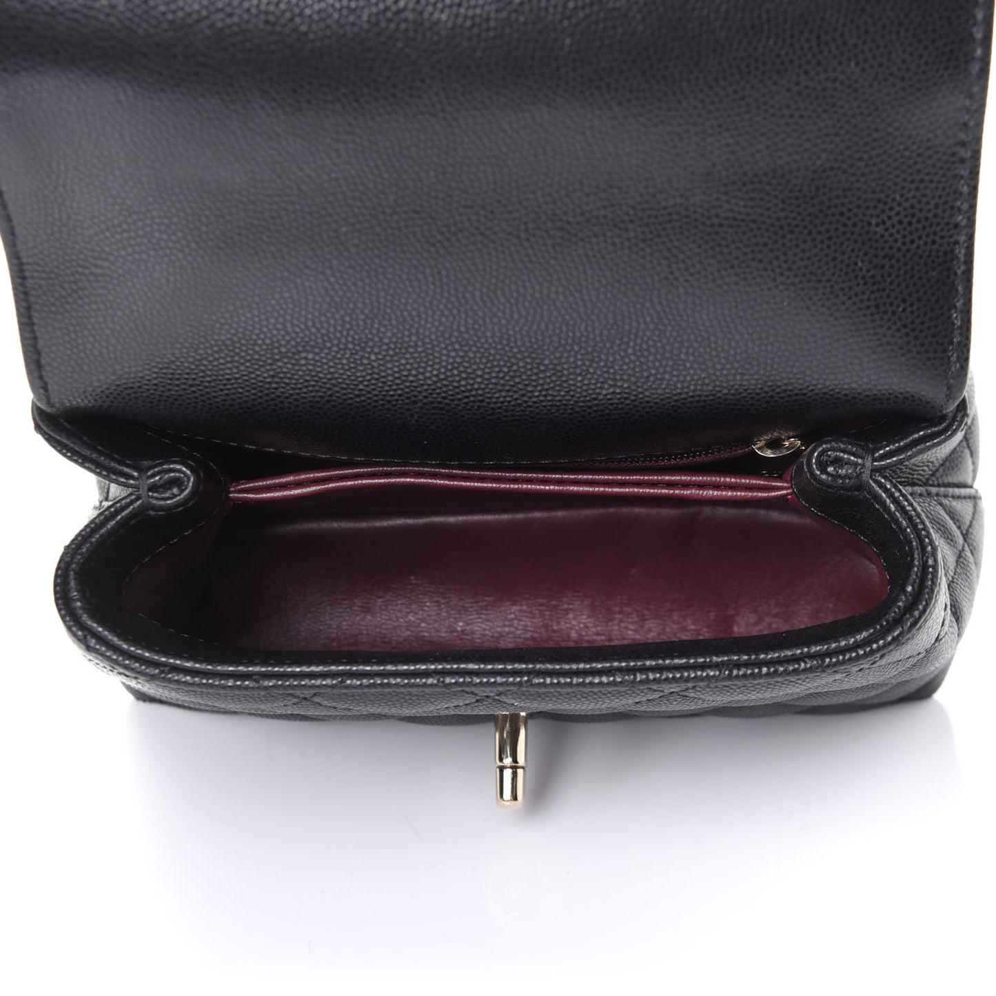 Caviar Quilted Extra Mini Coco Handle Flap Black