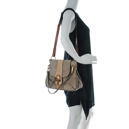 Chloe Suede Calfskin Small Lexa Shoulder Bag Motty Grey 2 of 9