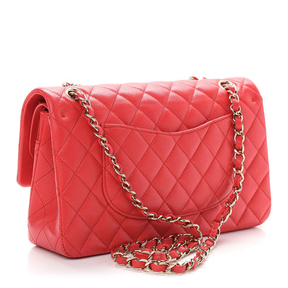 Chanel Caviar Quilted Medium Double Flap Red 3 of 9