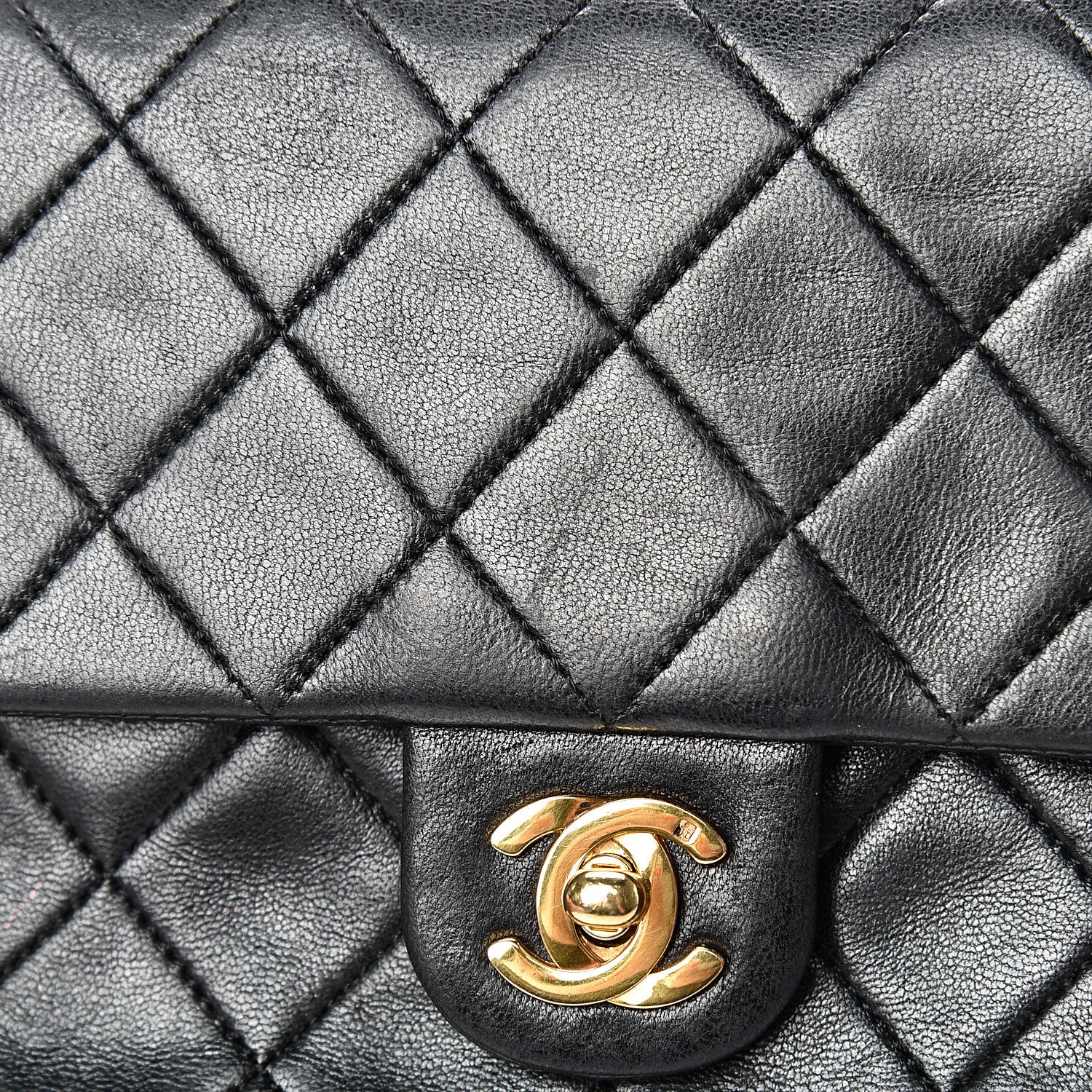 Chanel Lambskin Quilted Mini Square Flap Black 15 of 19