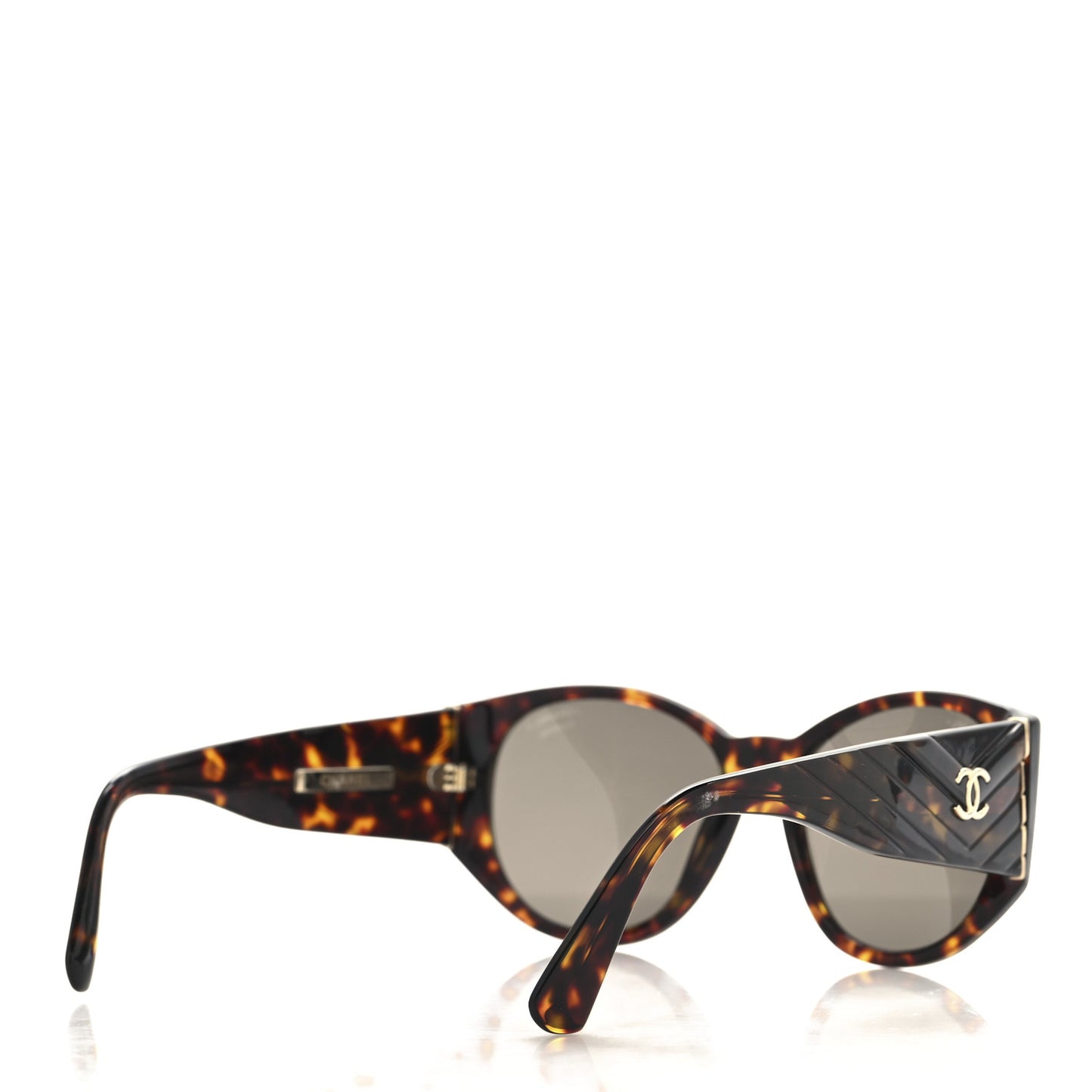 Acetate Polarized Oval Sunglasses 5411 Brown