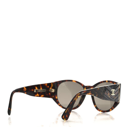 Chanel Acetate Polarized Oval Sunglasses 5411 Brown 4 of 7