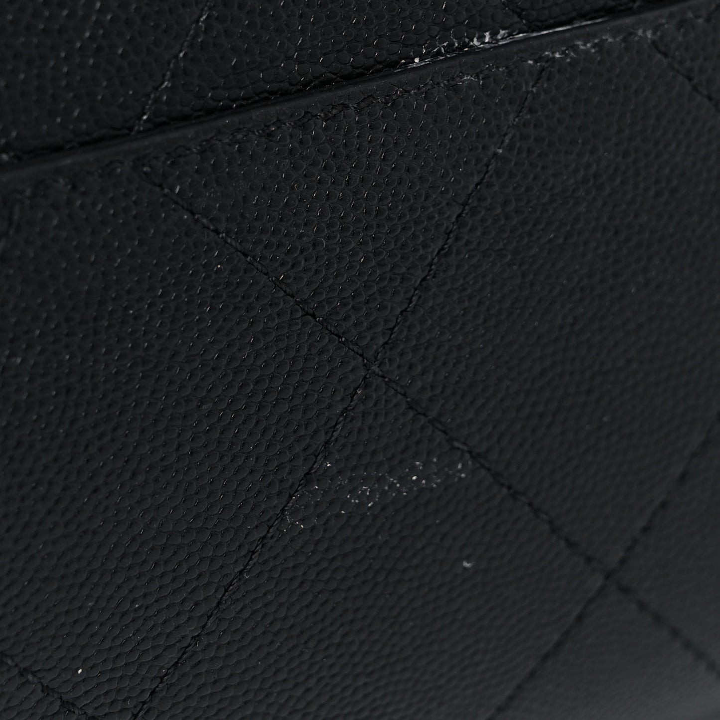 Caviar Stitched Large Shopping Tote Black