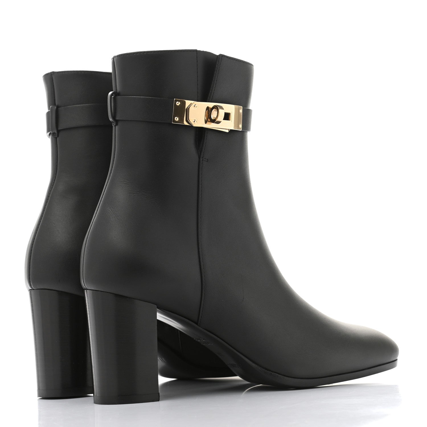 Hermes Calfskin Saint Germain Ankle Boots 38 Black 4 of 9