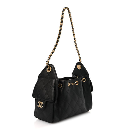 Chanel Caviar Quilted Mini Chanel 25 Handbag Black 2 of 12