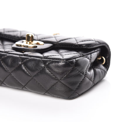 Chanel Lambskin Quilted Extra Mini Flap Heart Valentine Charms Black 6 of 10