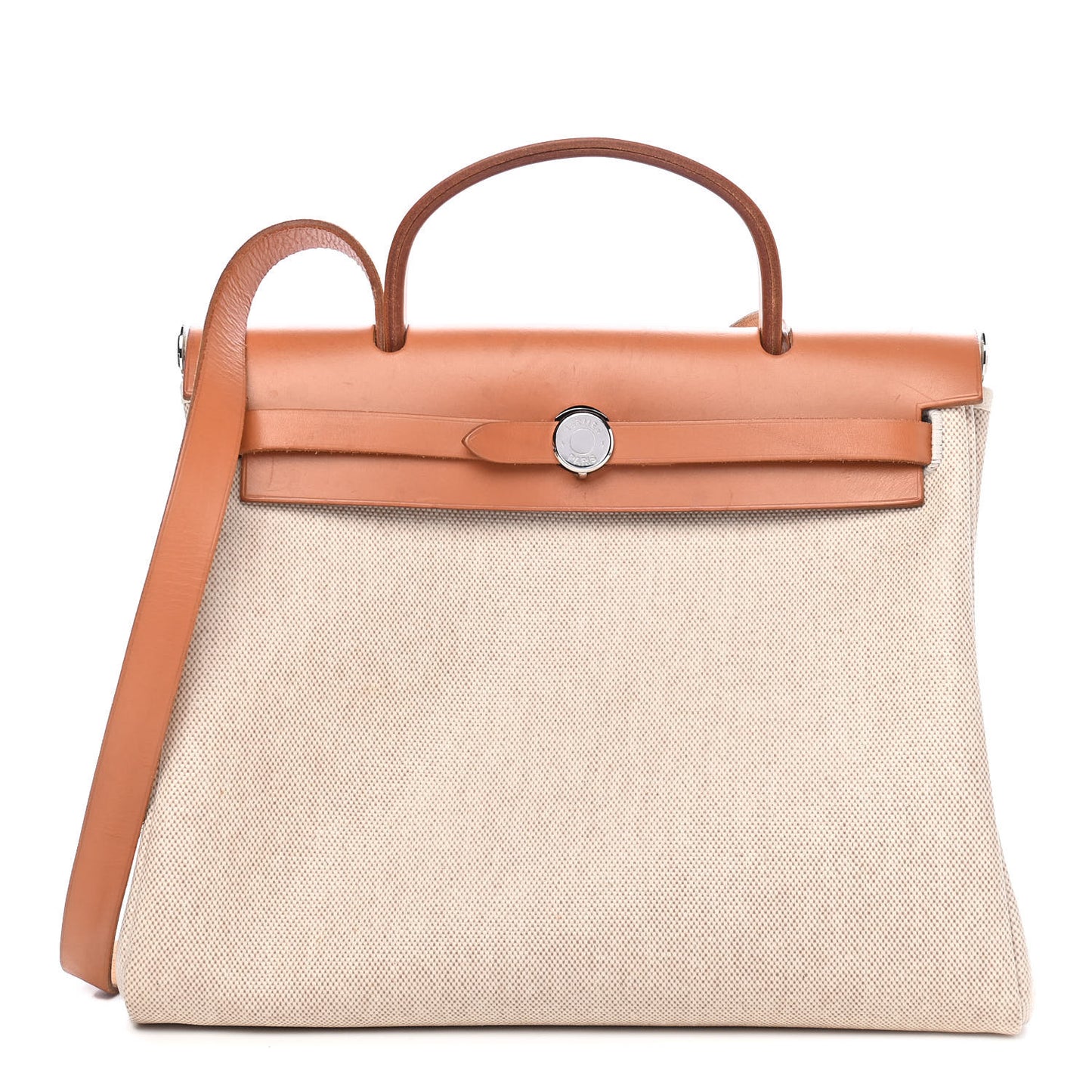 Toile Vache Calfskin Herbag 30 PM Natural