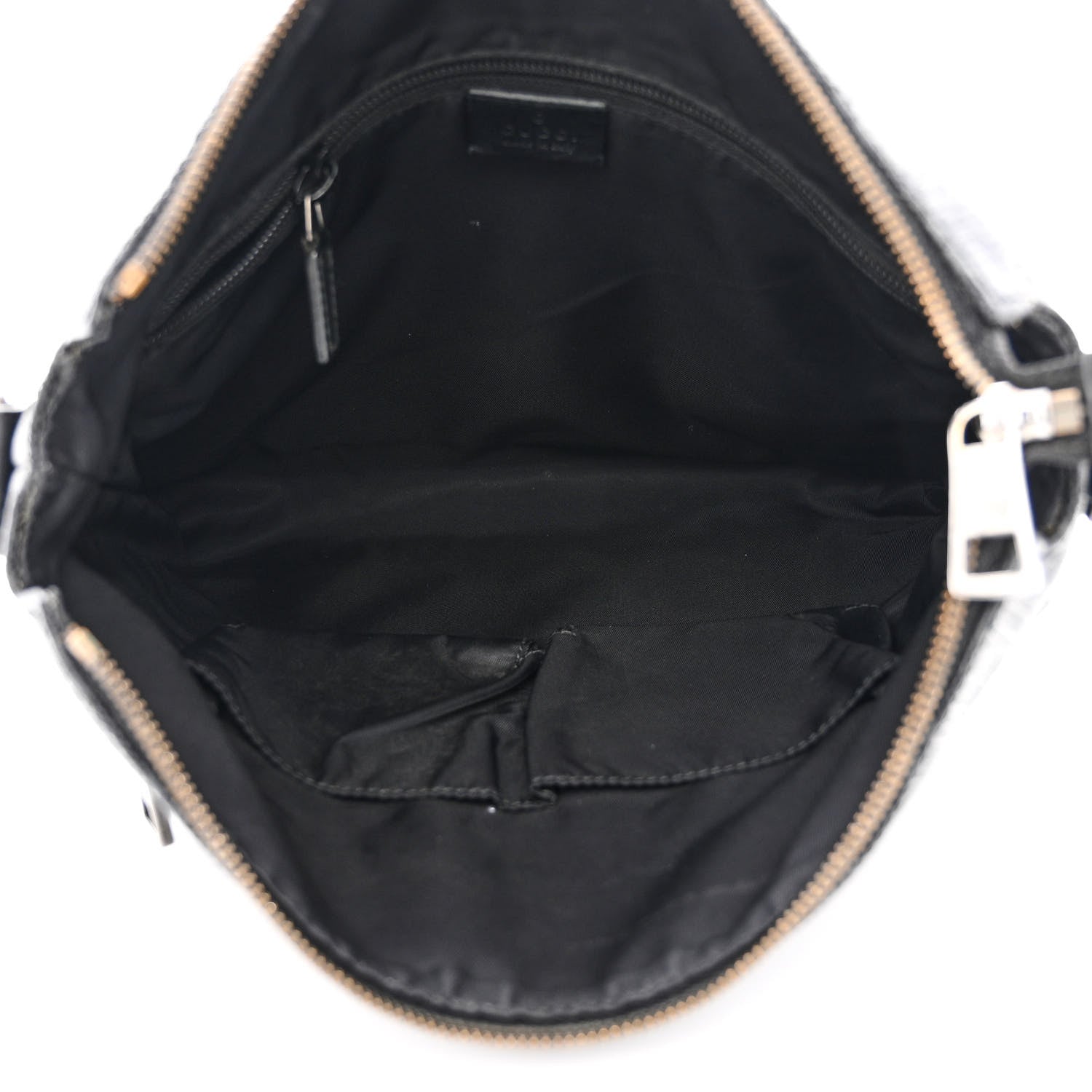 Gucci GG Supreme Monogram Crossbody Messenger Bag Black Grey 5 of 15
