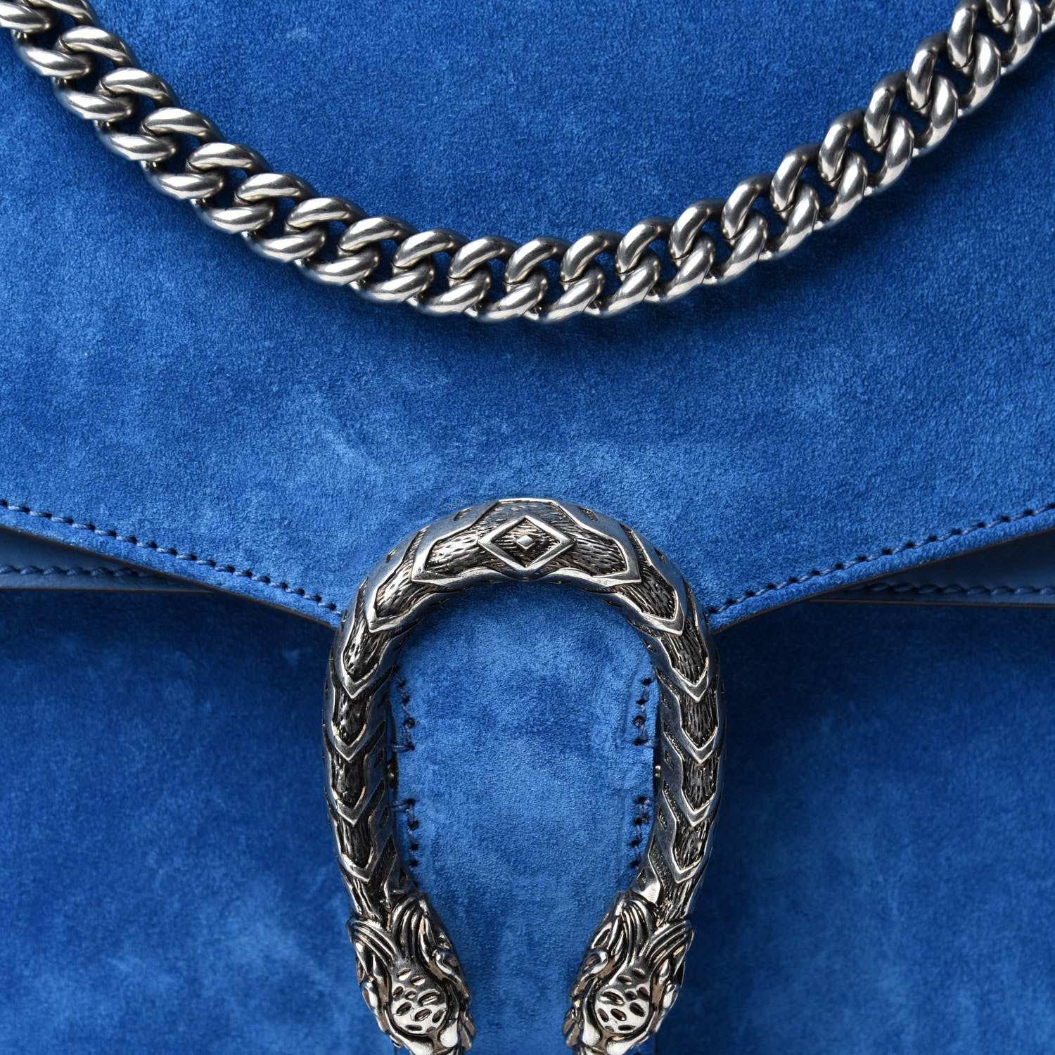 Gucci Suede Medium Dionysus Shoulder Bag Blue 14 of 14