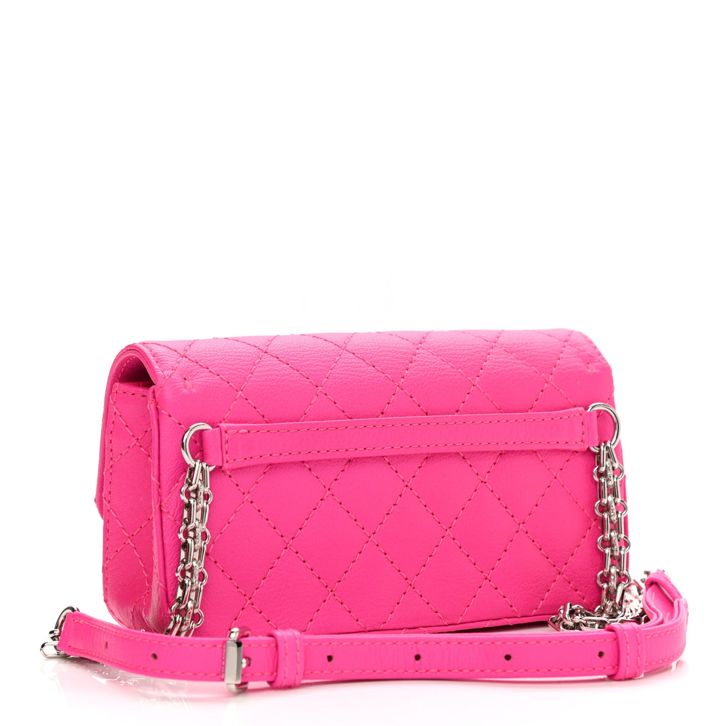 Goatskin Quilted 2.55 Reissue Flap Belt Bag Fluorescent Pink