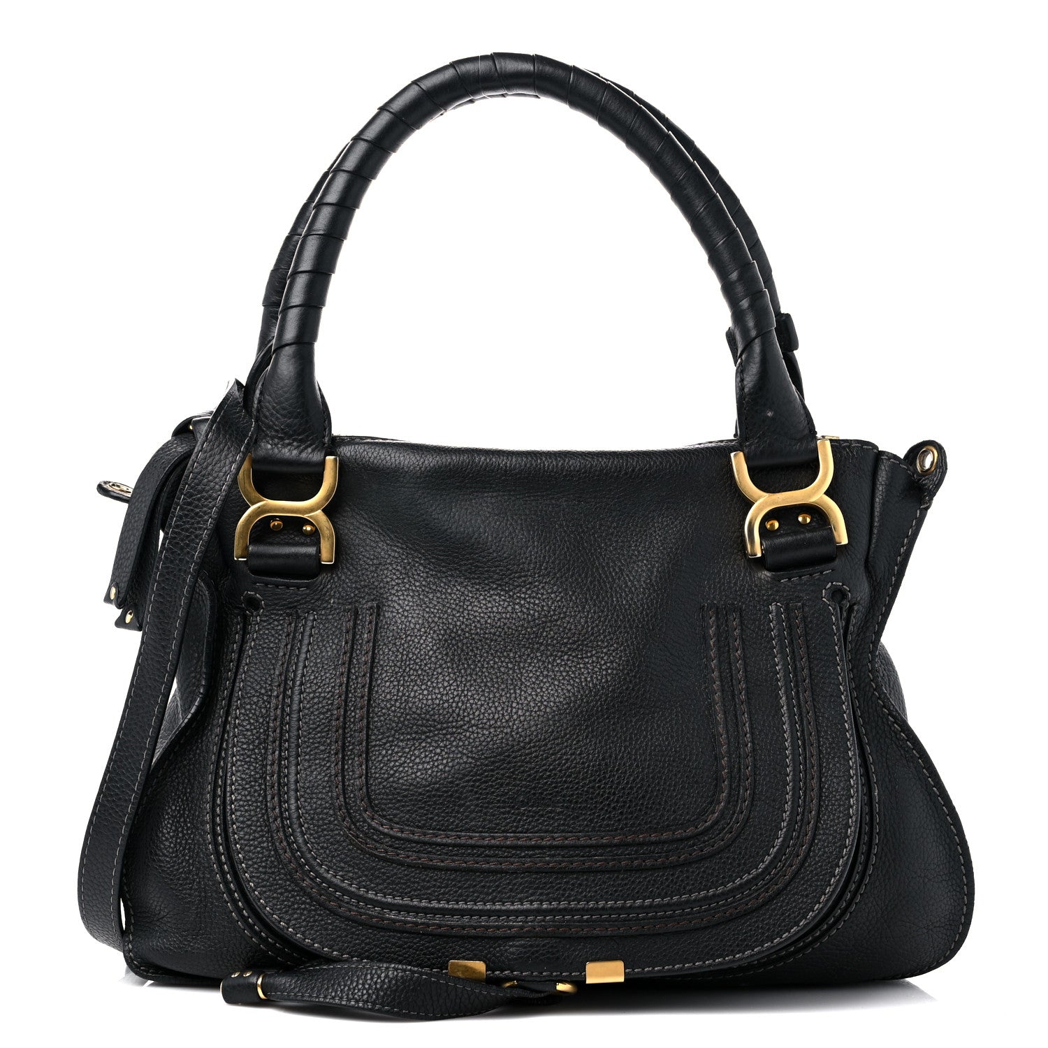Chloe Calfskin Small Marcie Satchel Black 1 of 20