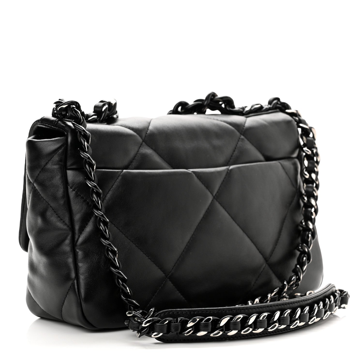 Chanel Lambskin Quilted Medium Chanel 19 Flap So Black 3 of 11