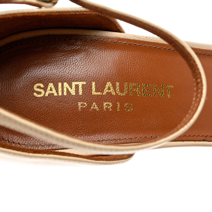 Saint Laurent Calfskin Opyum Sandals 37.5 Real Beige 7 of 11