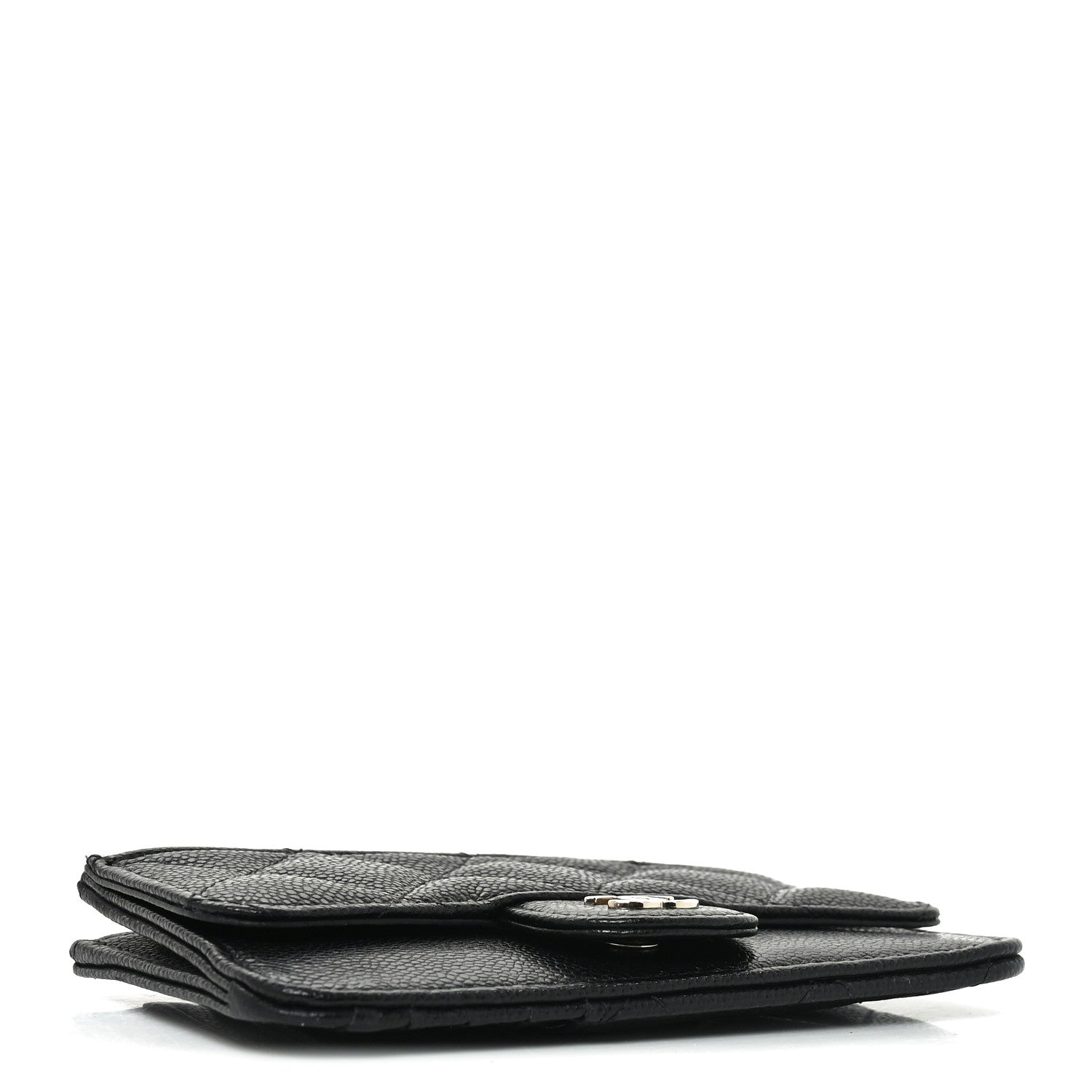Chanel Caviar Quilted Flap Zip Card Holder Black 4 of 8