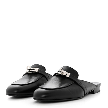 Hermes Goatskin Oz Mules 36.5 Black 3 of 9