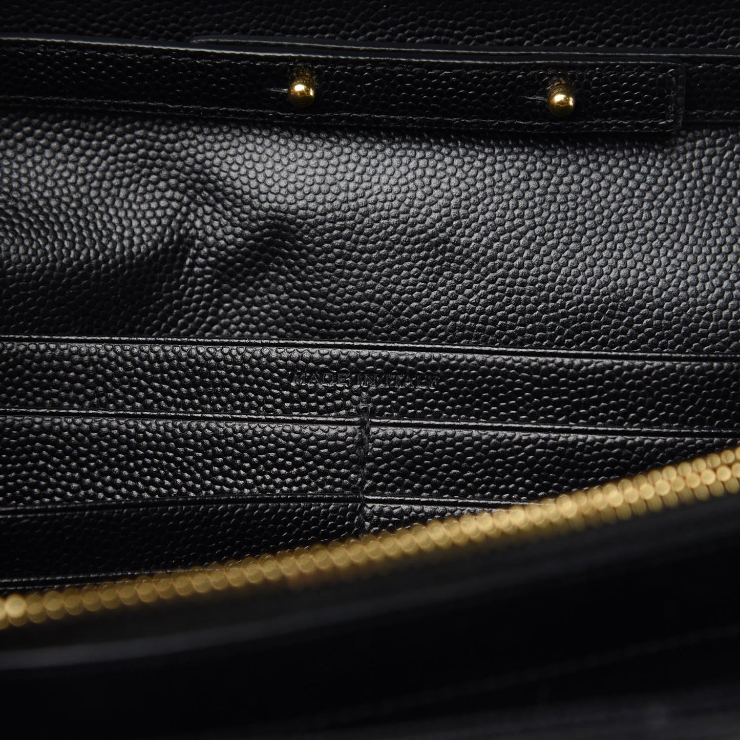 Grain De Poudre Matelasse Chevron Monogram Chain Wallet Black