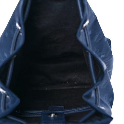 MCM Nylon Monogram Small Tivitat Two-Pocket Backpack Blue 5 of 9