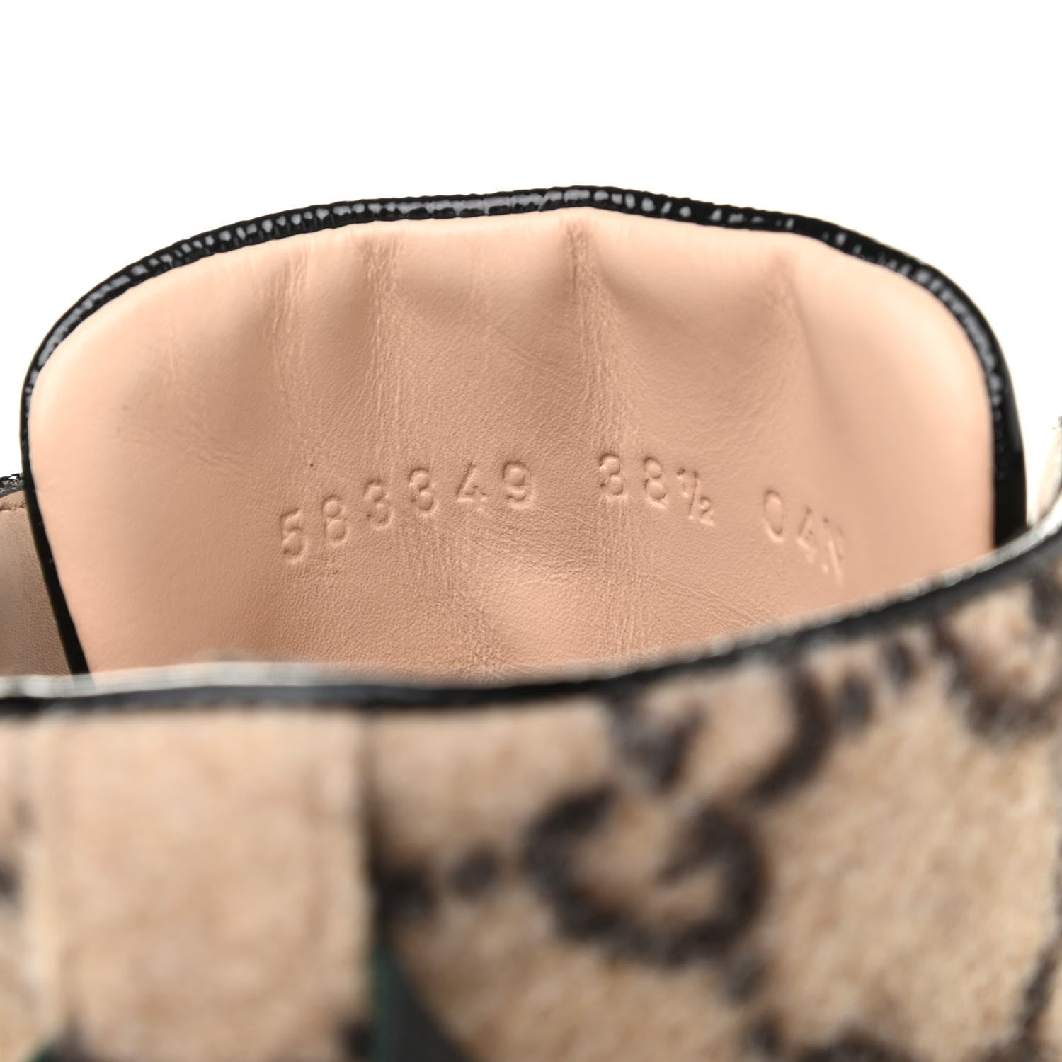 Gucci Covered Wool GG Monogram Womens Lace Up Combat Ankle Boots 38.5 Beige Ebony Black 8 of 11
