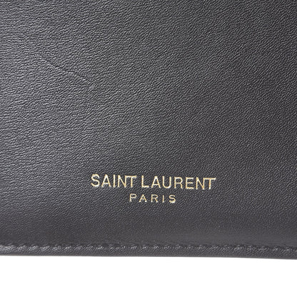 Saint Laurent Calfskin 5 Fragments Zip Pouch Card Holder Black 7 of 10