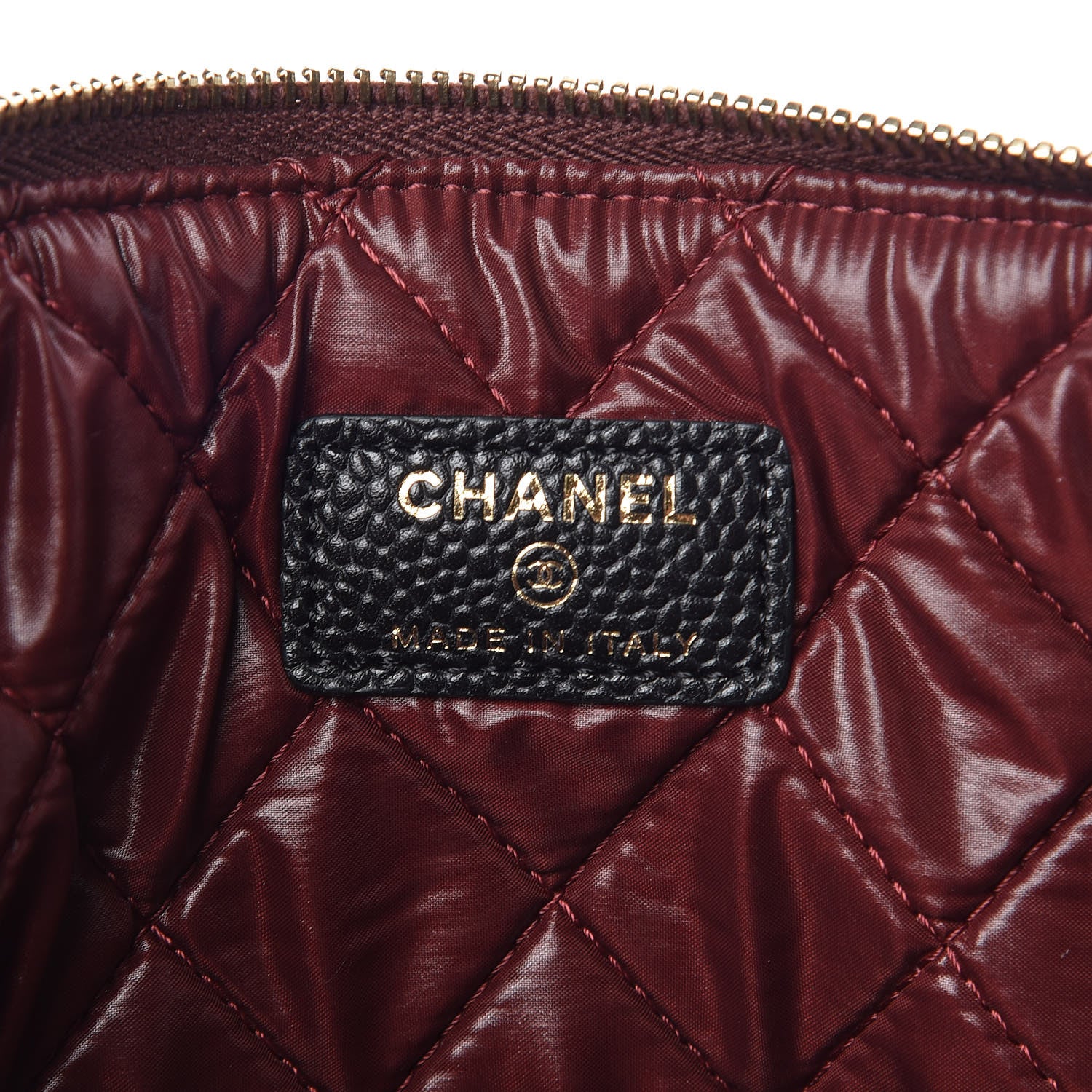 Chanel Caviar Quilted Large Cosmetic Case Black 6 of 9