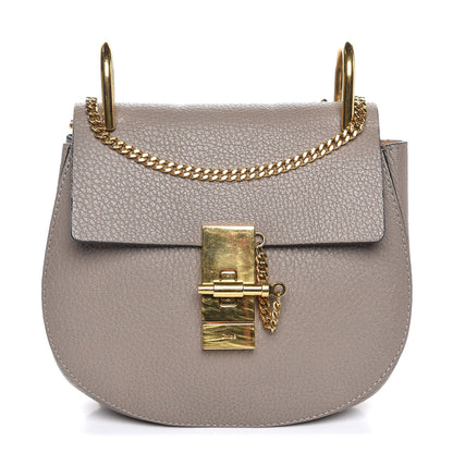 Chloe Grained Lambskin Mini Drew Shoulder Bag Motty Grey 1 of 9