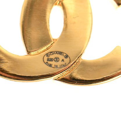 Chanel Metal CC Paris Button Stud Earrings Gold 4 of 5