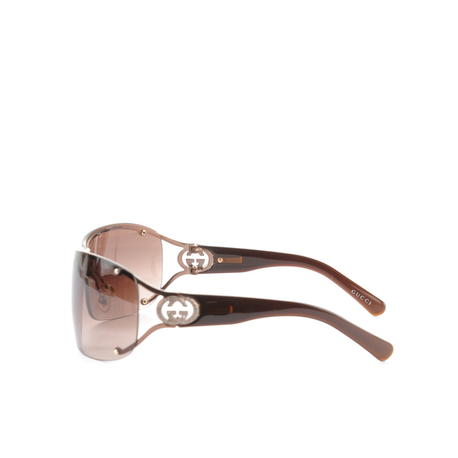 Gucci Crystal GG Sunglasses 2807/S Brown 2 of 5