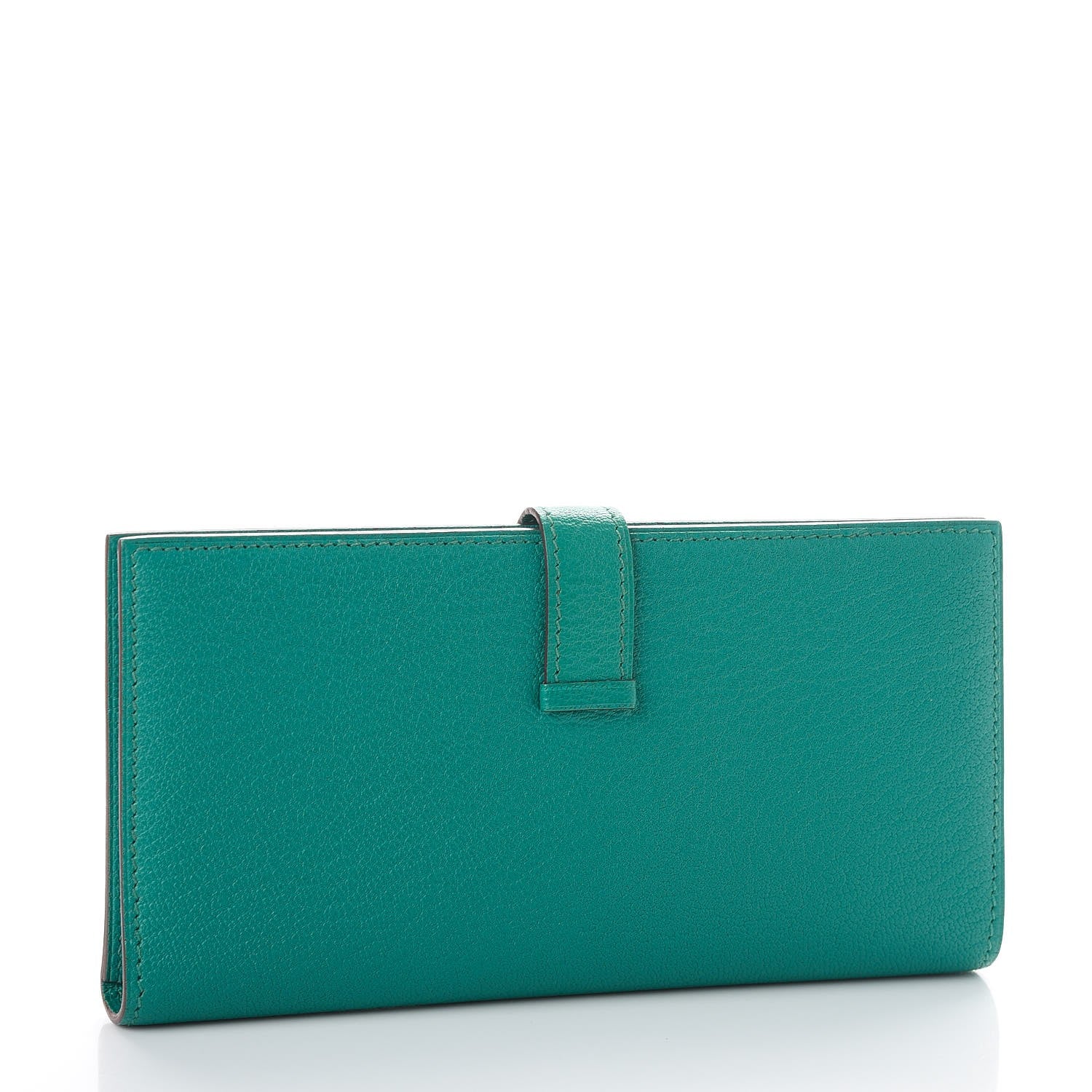 Hermes Chevre Mysore Bearn Wallet Bleu Paon 3 of 8