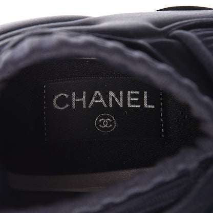Chanel Stretch Fabric CC Sneakers 36.5 Blue 11 of 17
