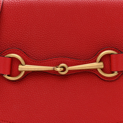 Gucci Grained Calfskin Large Bright Bit Flap Bag Red 8 of 10