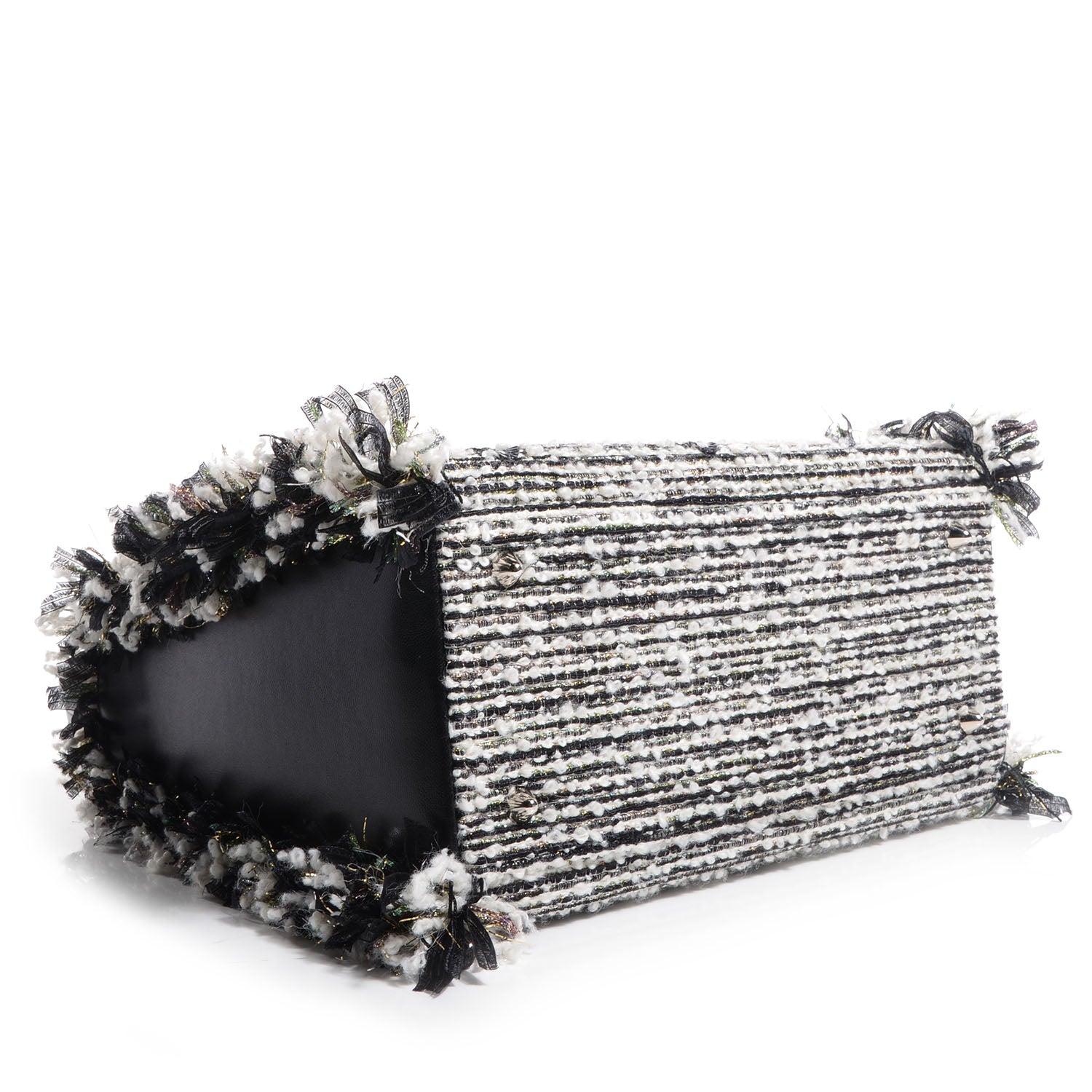 Christian Dior Tweed Medium Lady Dior Black White 4 of 7