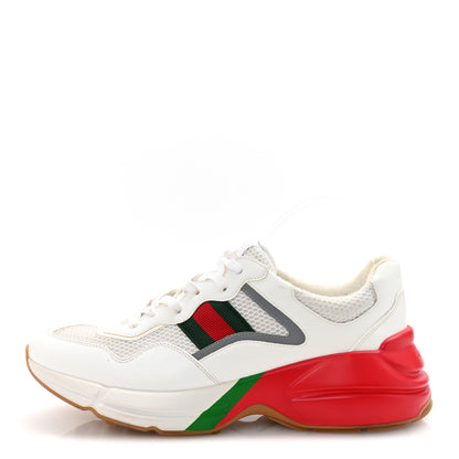 Gucci Lavaredo Eco Fabric Mesh Web Mens Rhyton Reflective Sneakers 10.5 Great White Water Rose Silver 1 of 9