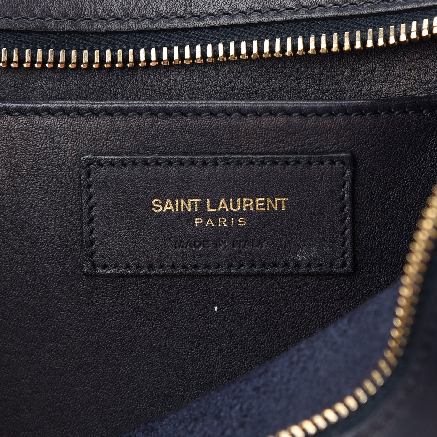 Calfskin Small Classic Y Cabas Navy Blue
