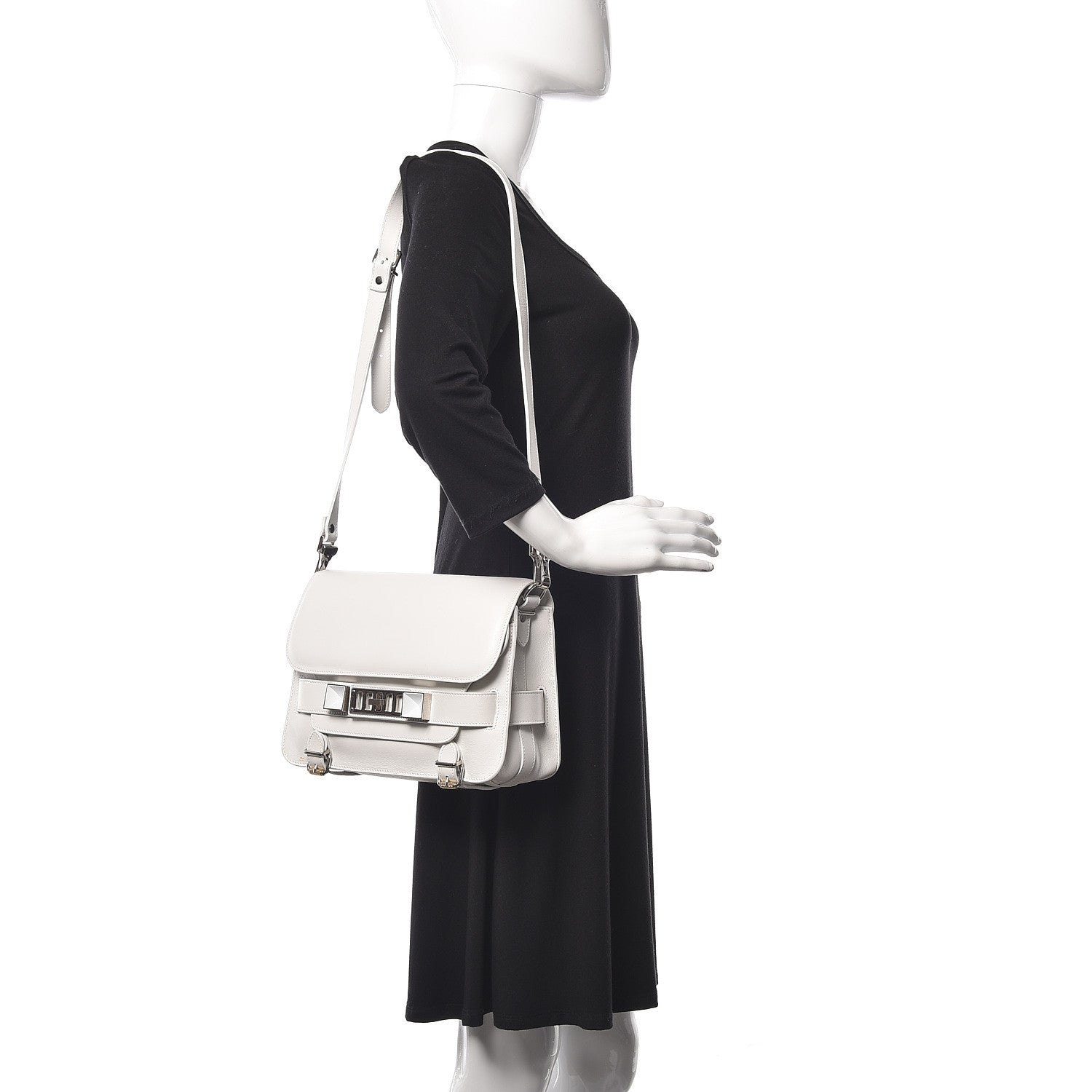 Proenza Schouler Calfskin PS11 Classic Shoulder Bag White 2 of 19