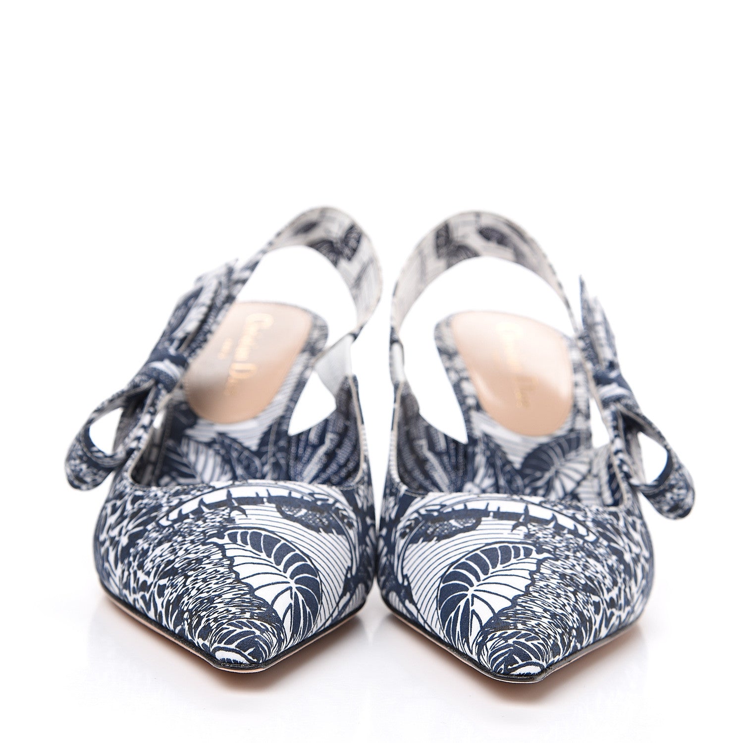 Christian Dior Toile De Jouy Sweet D Slingback Pumps 39 Off White 2 of 8