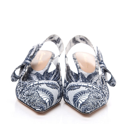 Christian Dior Toile De Jouy Sweet D Slingback Pumps 39 Off White 2 of 8