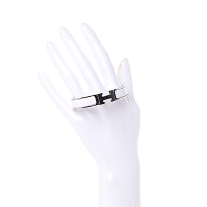 Hermes Enamel Narrow Clic Clac H Bracelet PM White 2 of 5