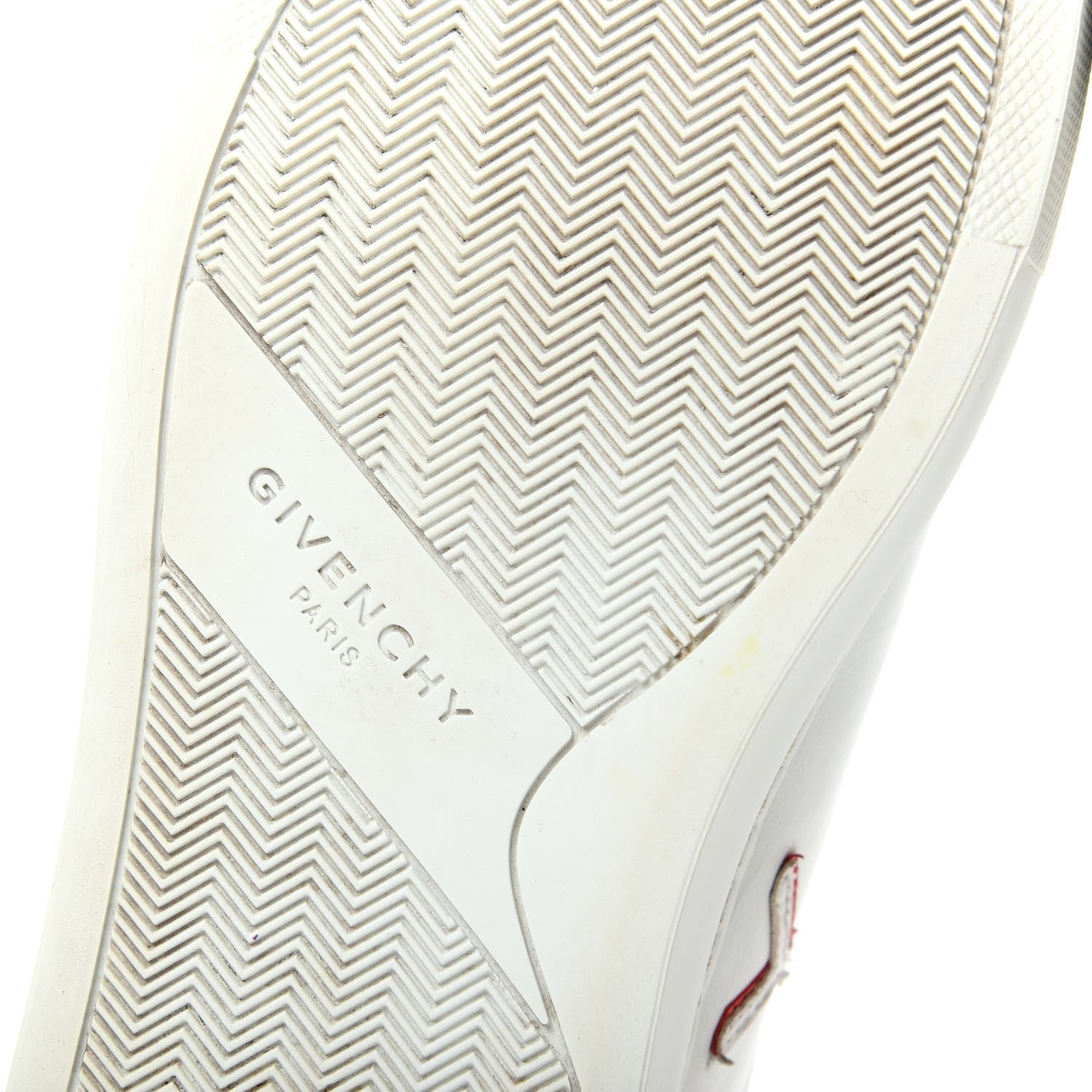 Givenchy Calfskin Reverse Logo Womens Urban Street Sneakers 38.5 White Red 10 of 11