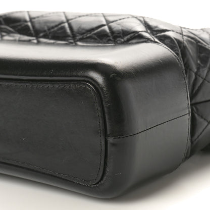 Chanel Aged Calfskin Quilted Medium Gabrielle Hobo Black 10 of 16
