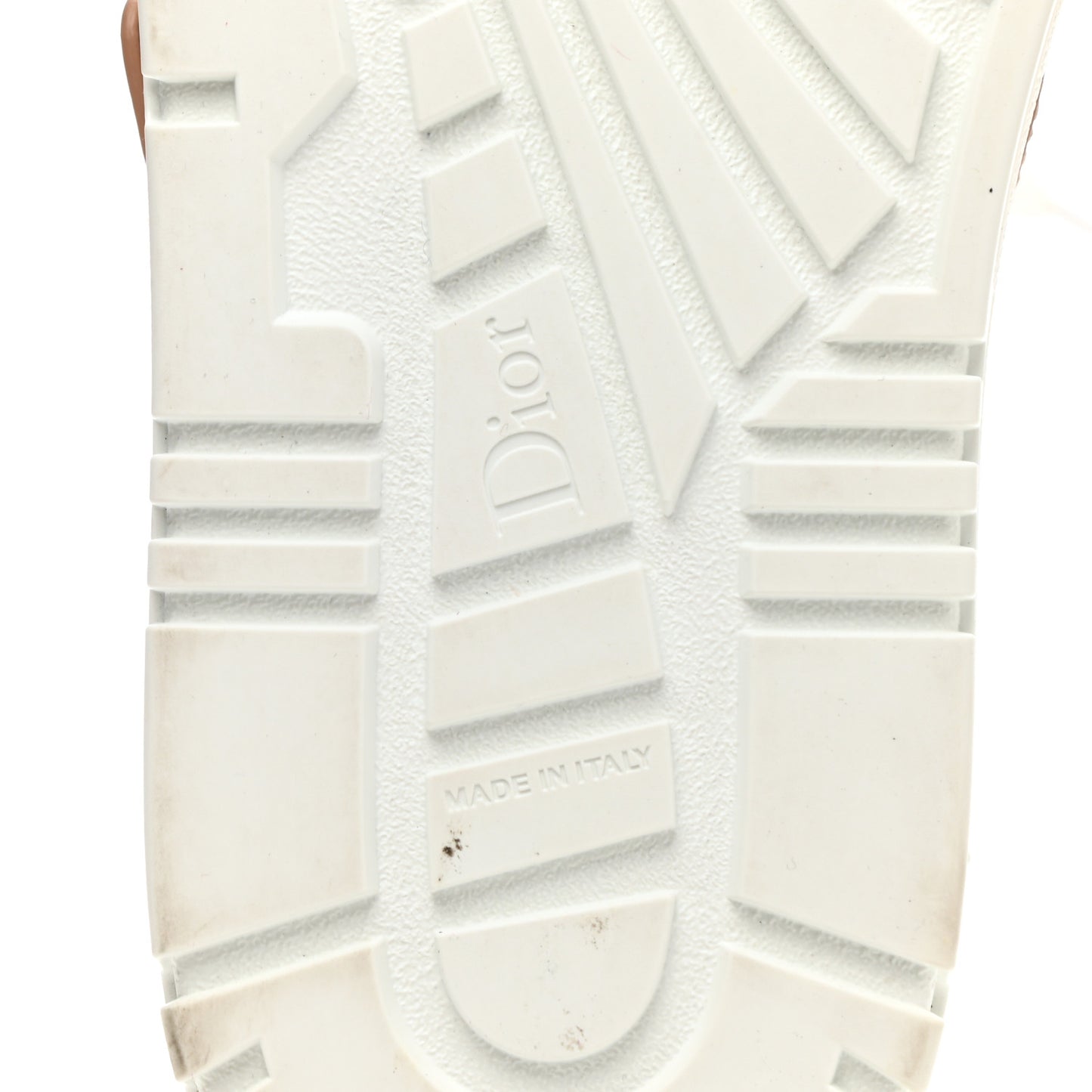 Calfskin Bi-Color Dior-ID Platform Sneakers 39.5 White Nude
