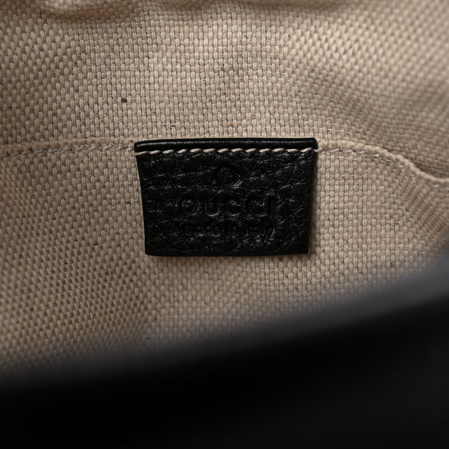 Pebbled Calfskin Small Soho Disco Bag Black