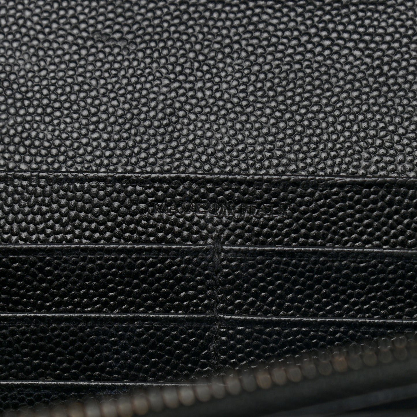 Grain De Poudre Matelasse Chevron Monogram Chain Wallet Black